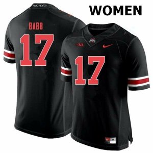 Women's Ohio State Buckeyes #17 Kamryn Babb Black Out Nike NCAA College Football Jersey Limited NHP5044RJ